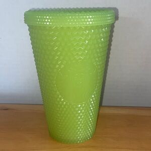 Starbucks 2022 Lemongrass Glow-in-the-Dark Bling Cold Cup 16oz NO STRAW
